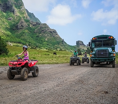 古蘭尼牧場全日遊KUALOA RANCH(含接送、午餐、騎馬或越野車)